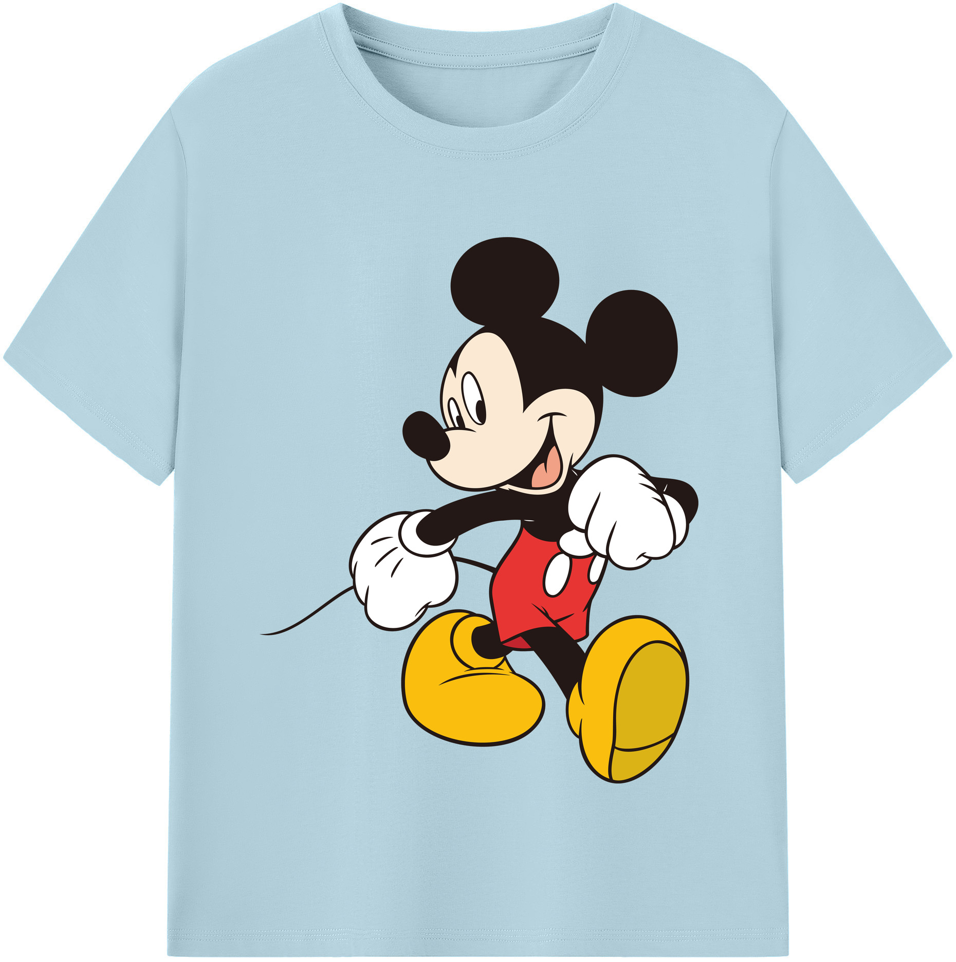 （画像用） ミッキーマウス Mickey Mouse 綿100％半袖Tシャツ（フロントプリント）
